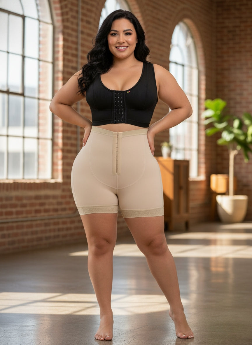 SHORT BROCHE TIRO ALTO REF: 2642