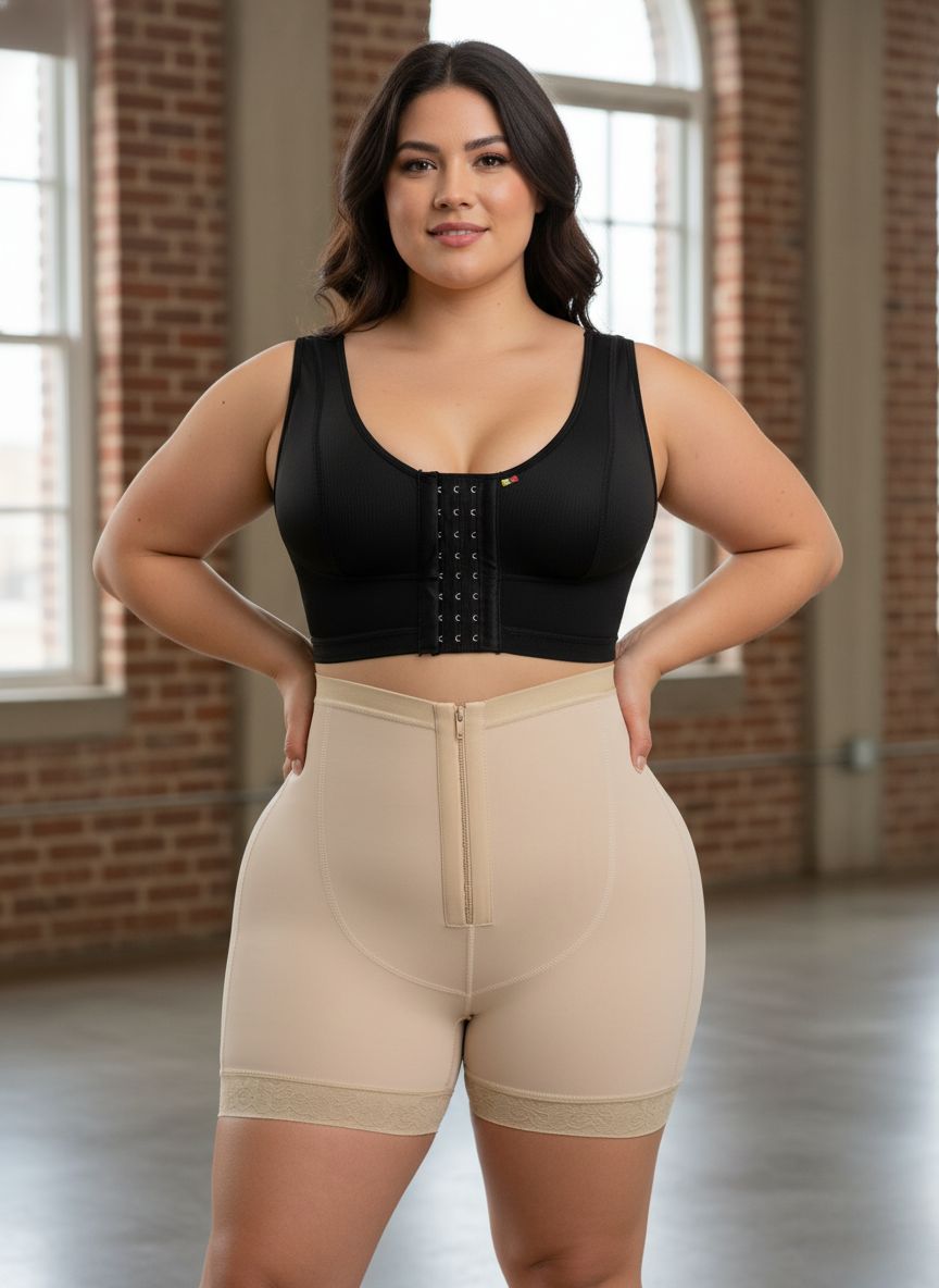 SHORT BROCHE TIRO ALTO REF: 2642