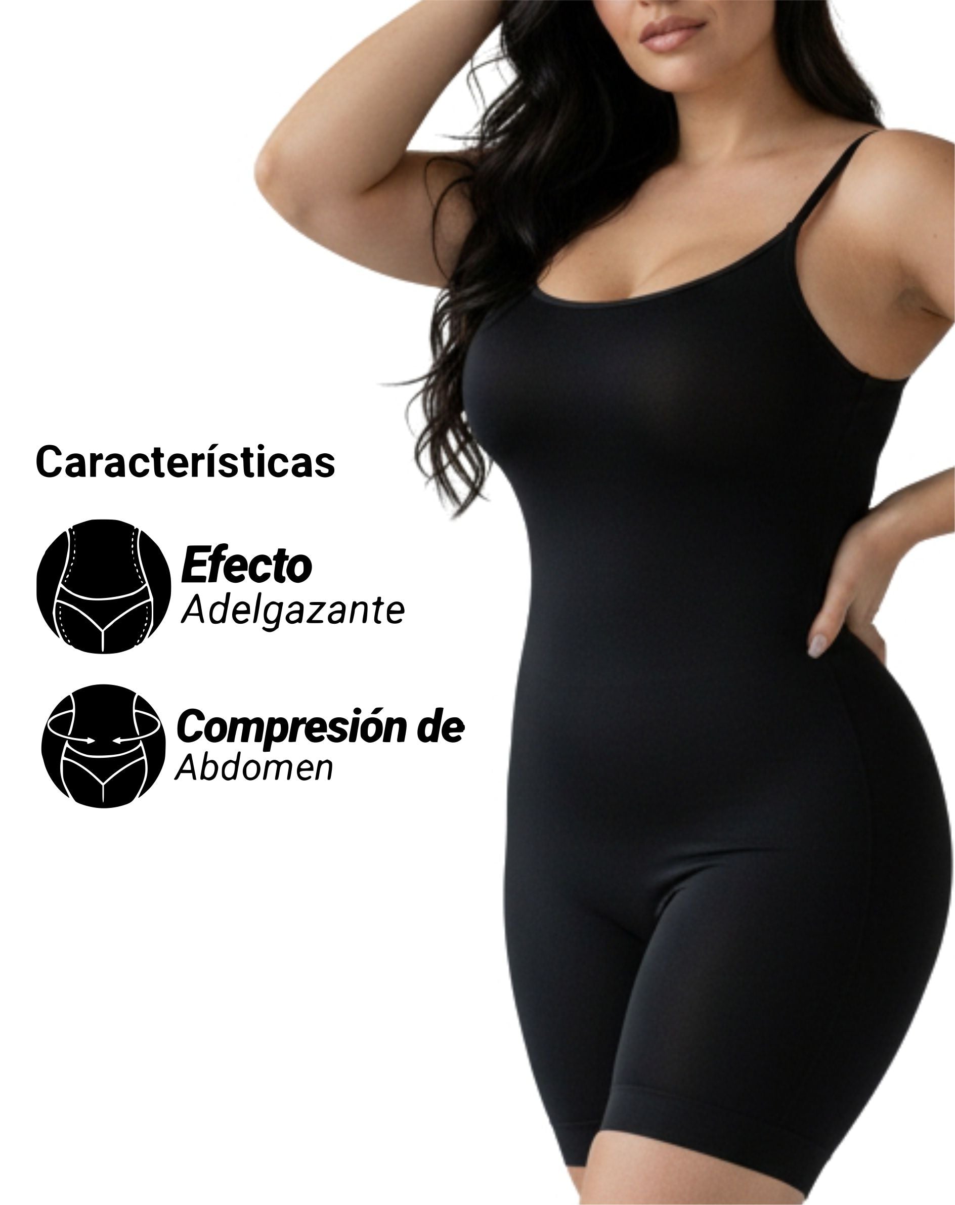 FAJA TEJIDA PIERNA CORTA CON TIRAS REF: 2672